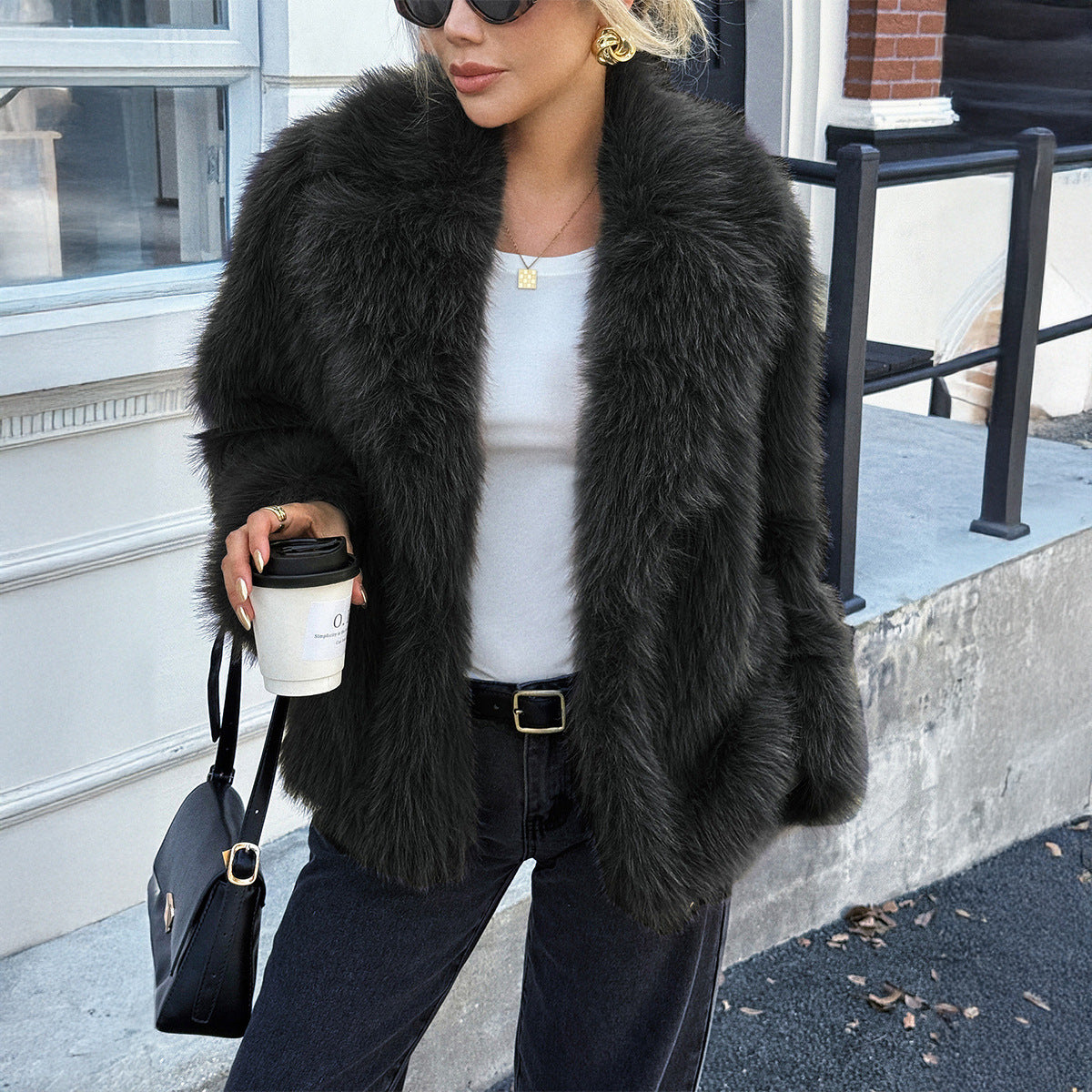 Manteau Long Femme – Fausse Fourrure Douce & Chic