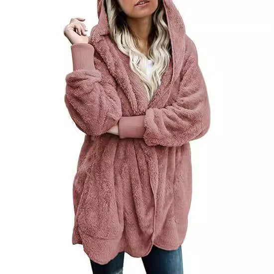 Manteau à carreaux pour femmes, épais et tendance