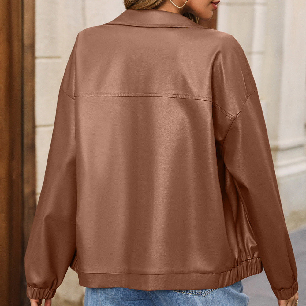 Veste en Simili Cuir Élégante