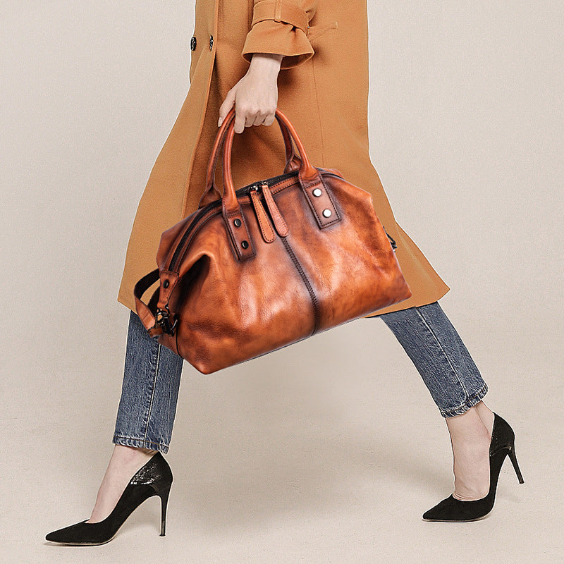 Sac à Main en Cuir Retro pour Femme – Élégance et Praticité Combinées