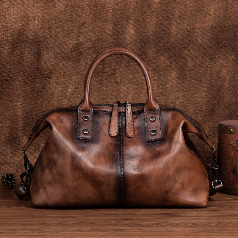 Sac à Main en Cuir Retro pour Femme – Élégance et Praticité Combinées