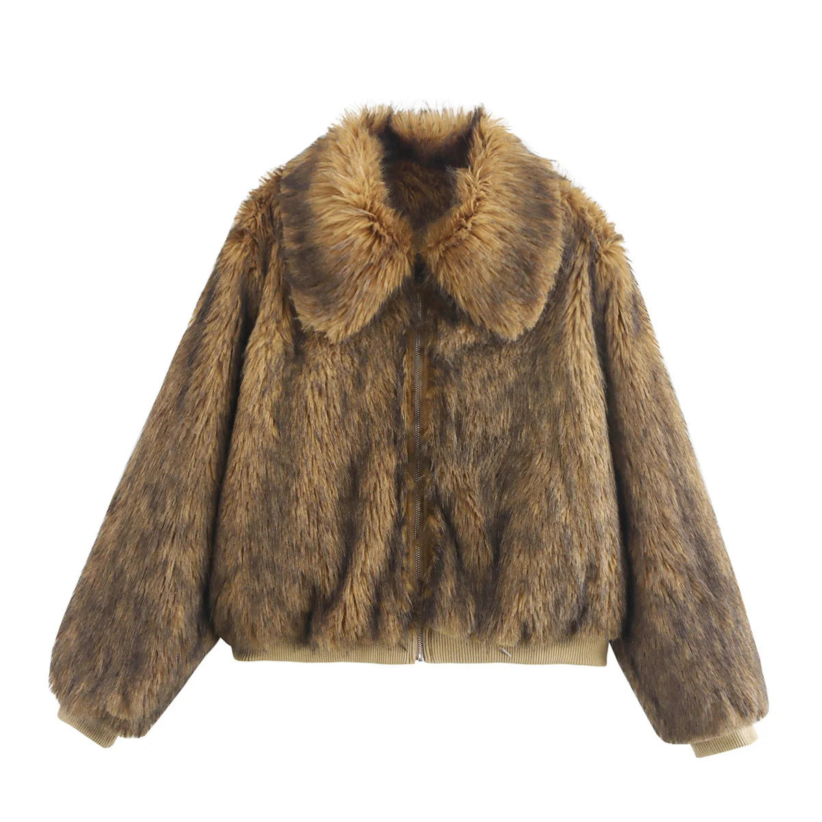 Manteau Élégant en Fourrure Synthétique