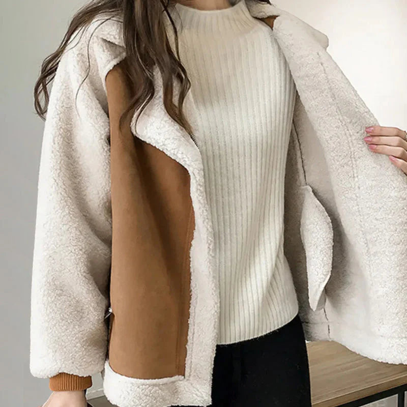 Veste Courte Femme – Motard Velours Agneau