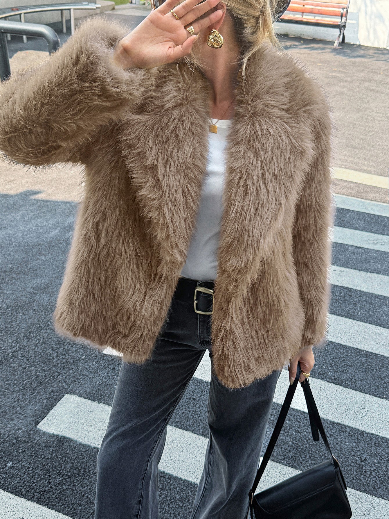 Manteau Long Femme – Fausse Fourrure Douce & Chic