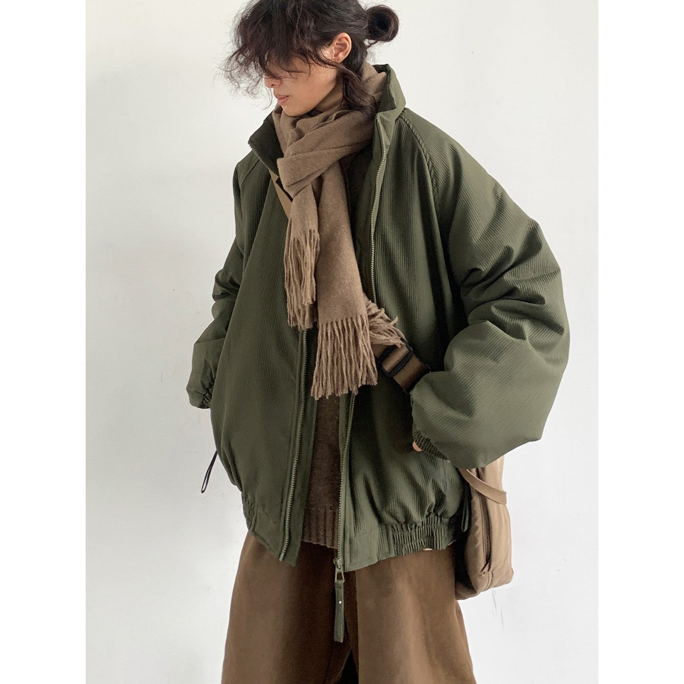 Manteau Matelassé à Rayures – Chic Rétro & Confortable