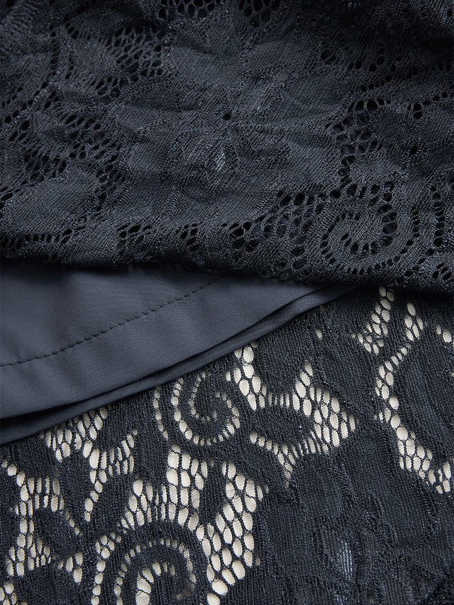 Robe Midi Femme Sans Manches Dentelle Haute Qualité Ceinturée Coupe Ample Vintage Bohème Bleue – Bohème Dentelle