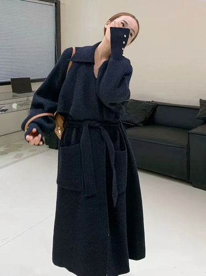 Trench Coat Femme Ceinturé – Élégance Automne/Hiver