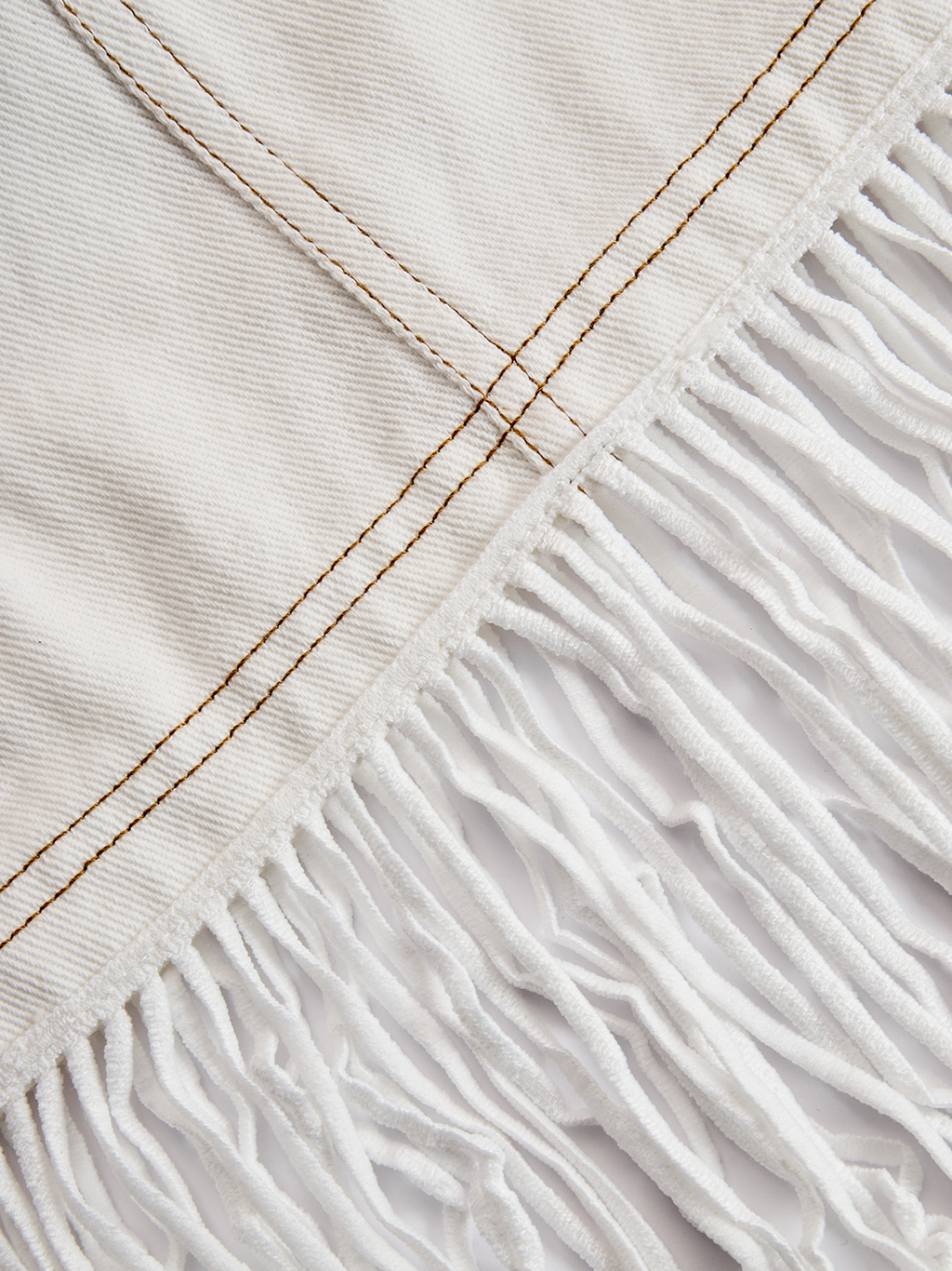 Robe Mini Femme Jean Franges Splicing Rétro Haut de Gamme Denim Ceinturée Coupe Ample Blanc Crème – Denim Luxe