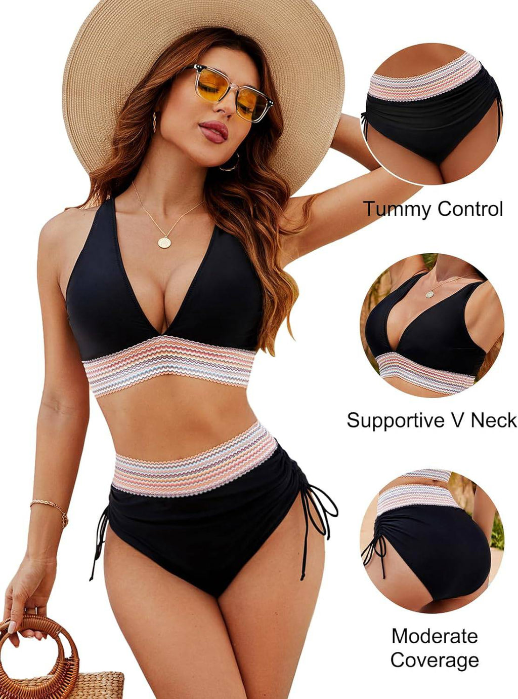 High-Waisted Sculpting Women's Bikini
