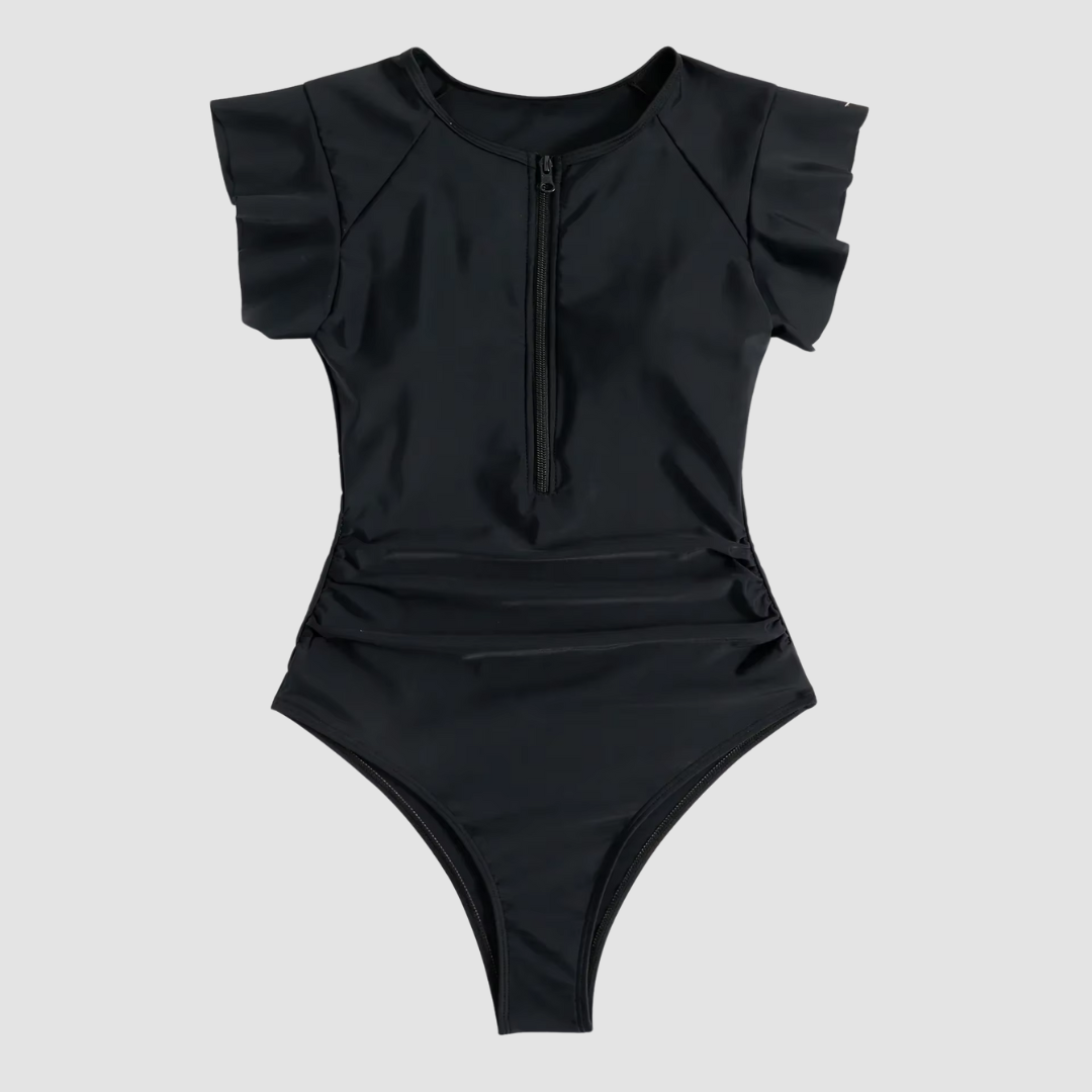 Bañador de Una Pieza Mujer con Cremallera – Diseño Moldeador y Estilo Sport Chic