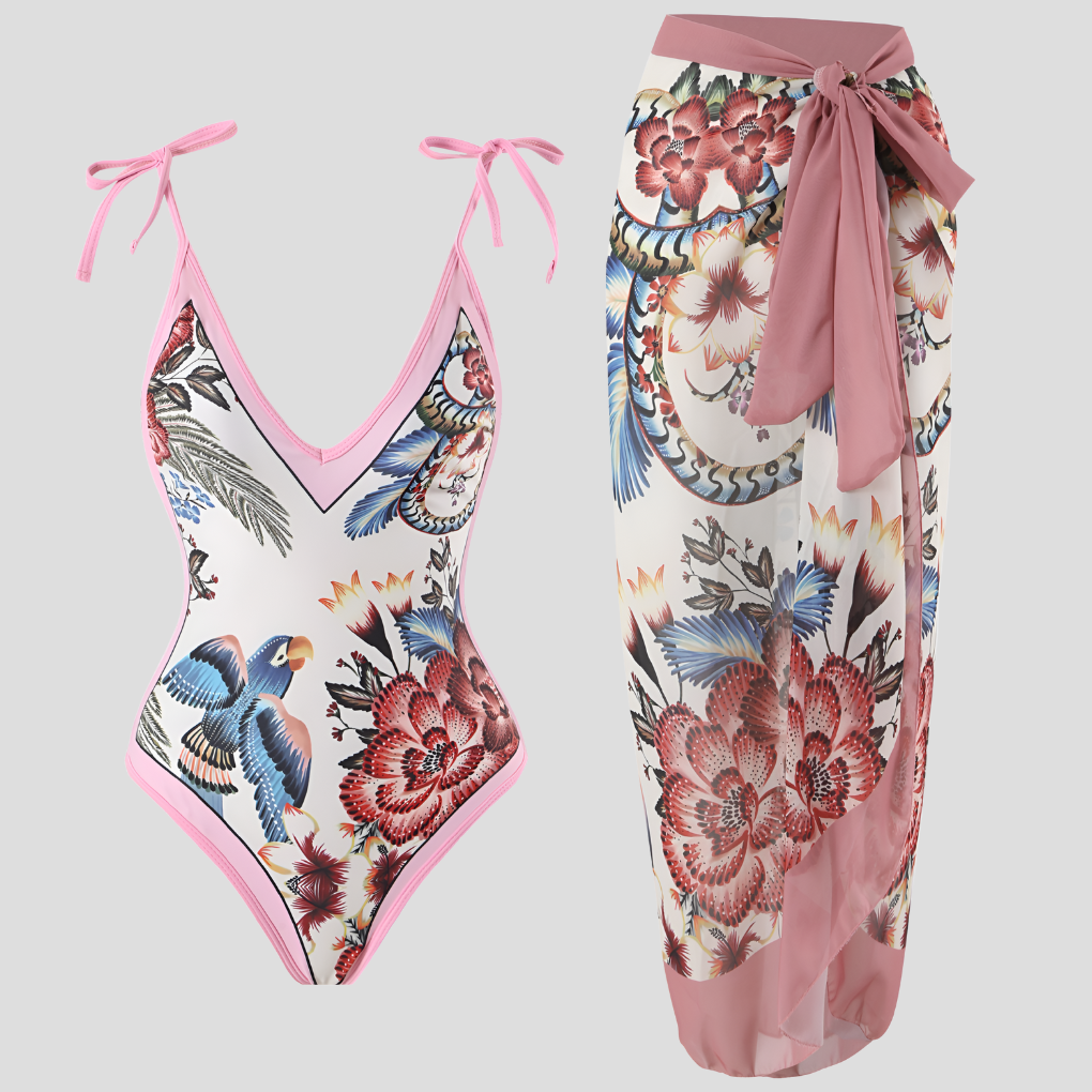 Bañador Vintage con Volantes - Modelo de Una Pieza