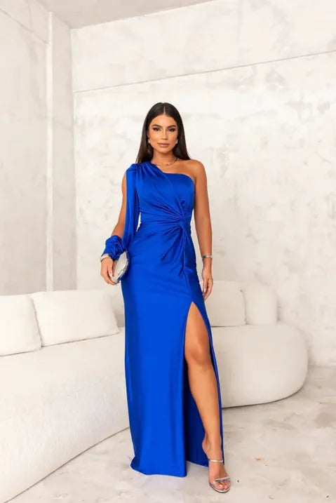 Robe Longue de Soirée à Épaule Unique