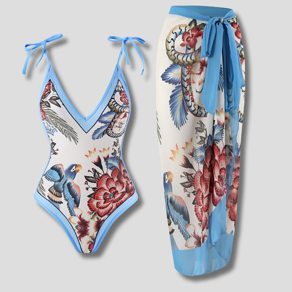 Bañador Vintage con Volantes - Modelo de Una Pieza