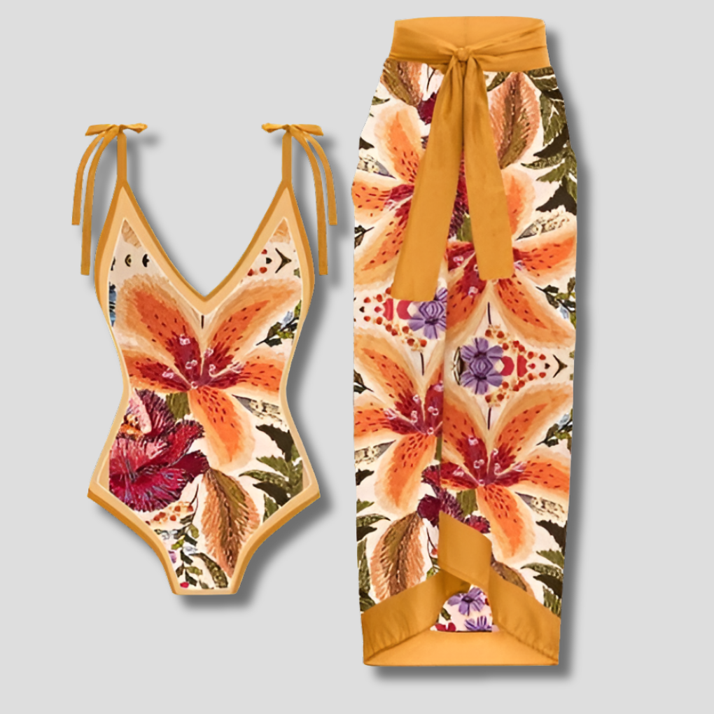 Bañador Vintage con Volantes - Modelo de Una Pieza