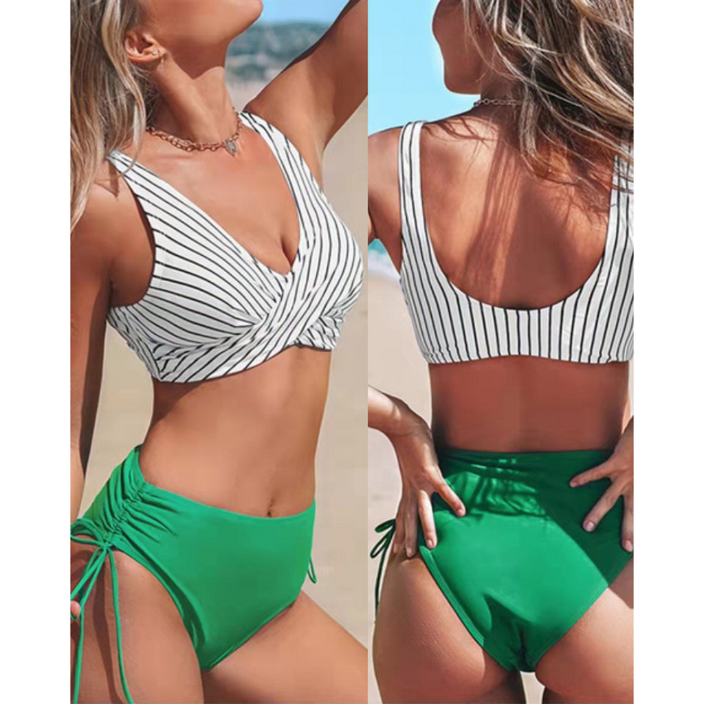Bikini de Dos Piezas Mujer Colorblock con Tirantes Ajustables – Maya