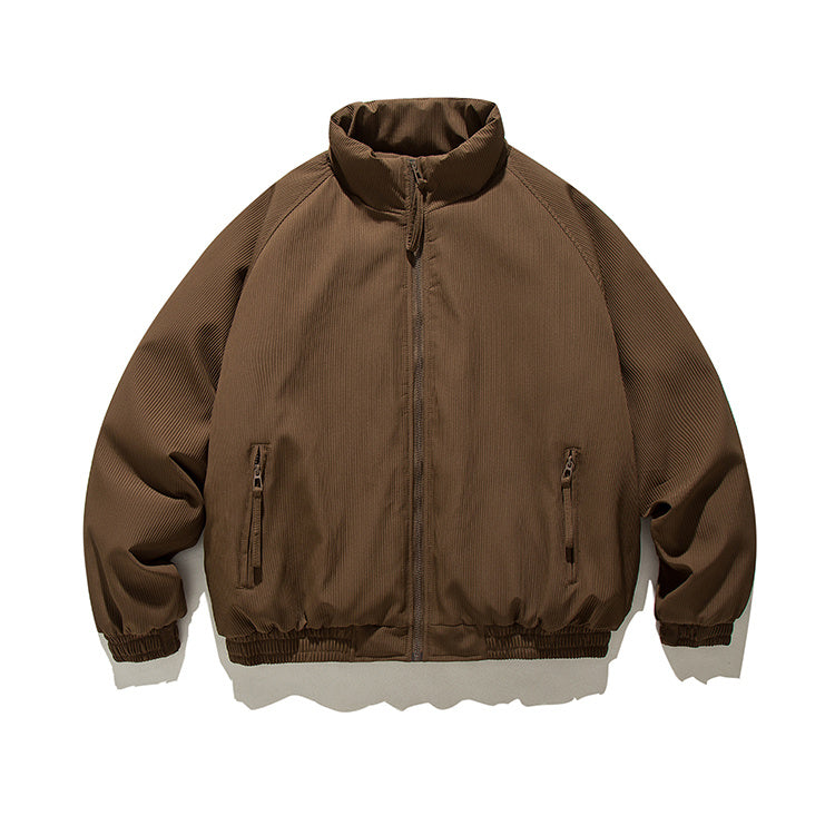 Manteau Matelassé à Rayures – Chic Rétro & Confortable