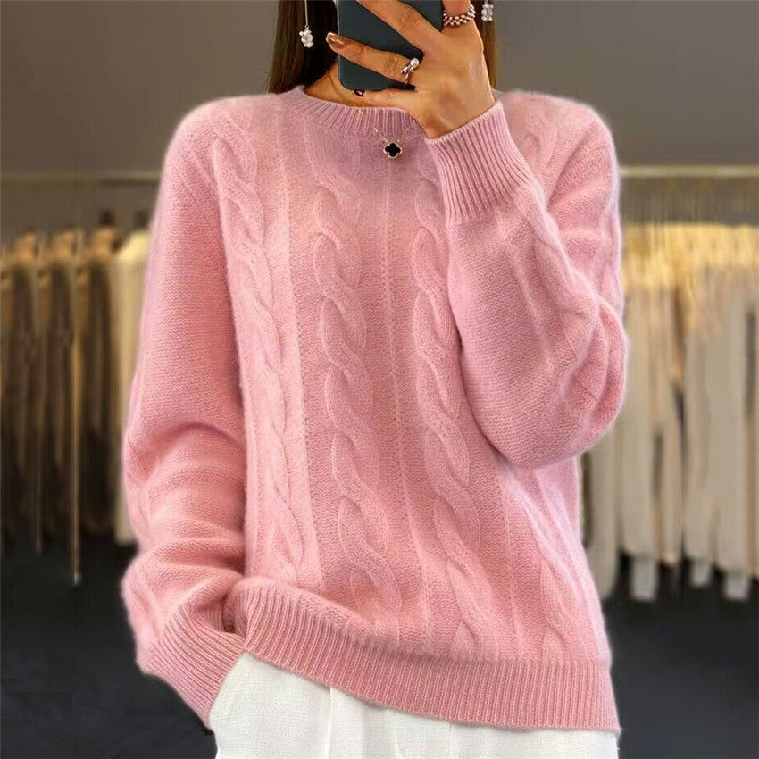 Retro Cable-knit Sweater – Chic & Confort