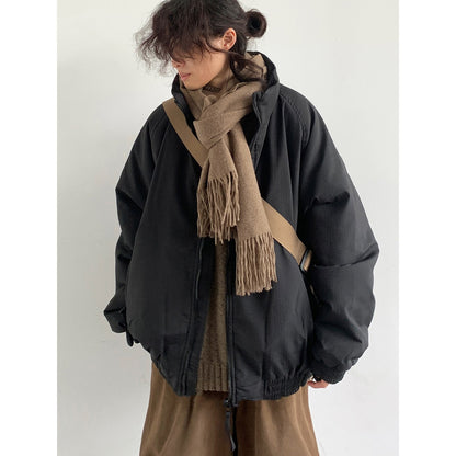 Manteau Matelassé à Rayures – Chic Rétro & Confortable