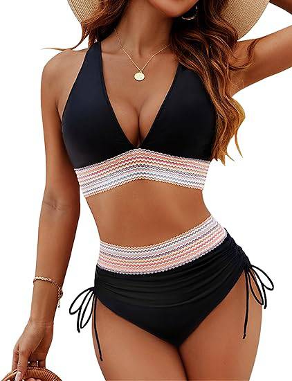 High-Waisted Sculpting Bikini for Women with Tummy Control Swimsuit
