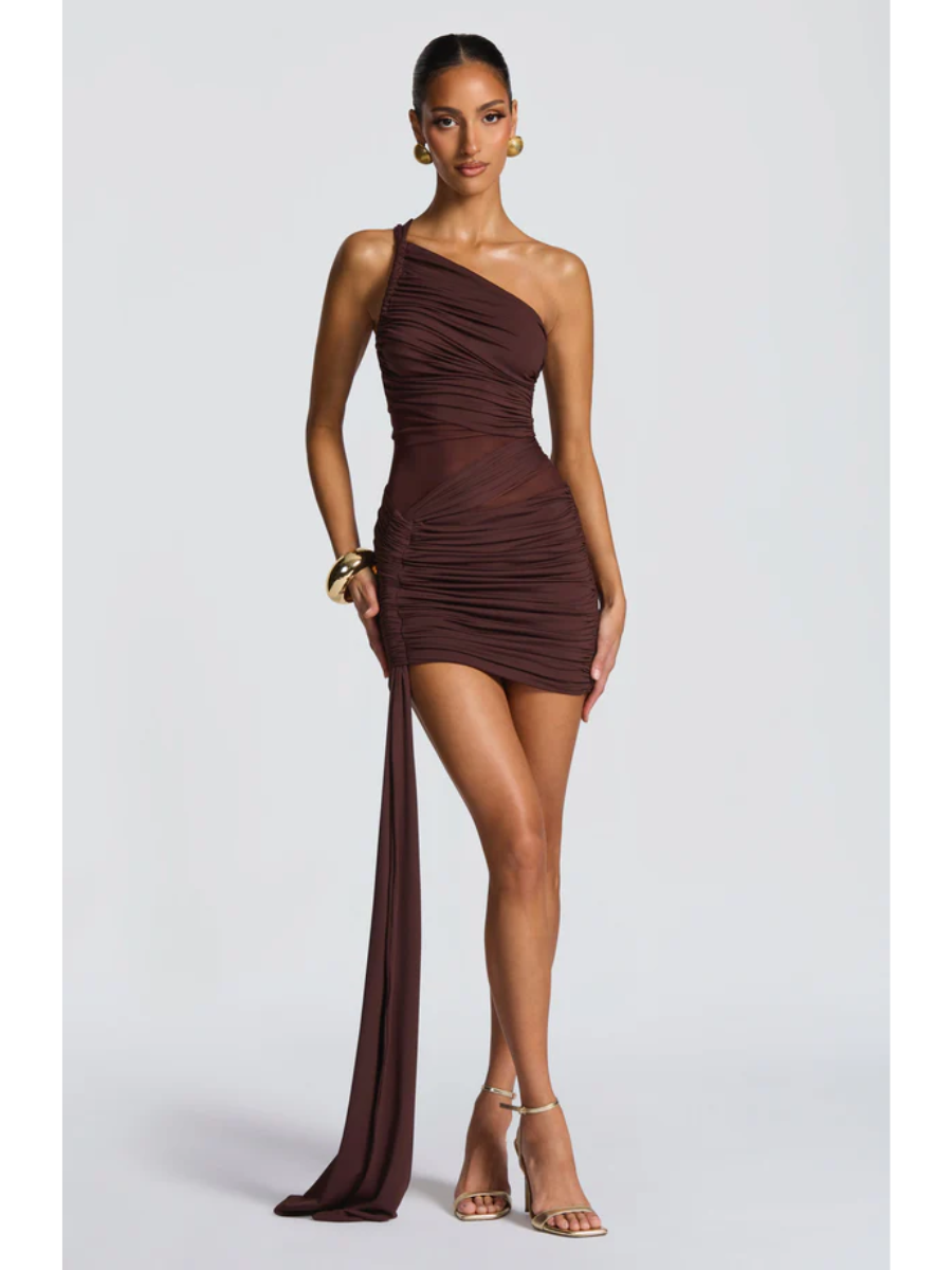 Vestito Corto Donna Asimmetrico Attillato – Stile Elegante