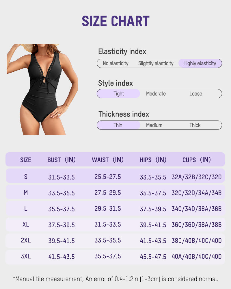 One-Piece Swimsuit with Deep V Neckline for Women – Deep V Sculpt