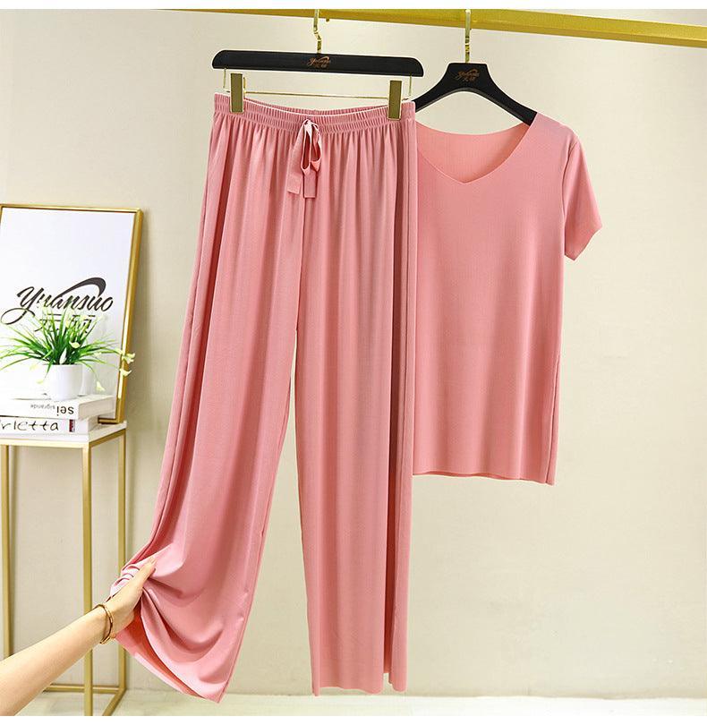 Ensemble Deux Pièces Femme T-shirt et Pantalon Style Décontracté Confort Été Tendance