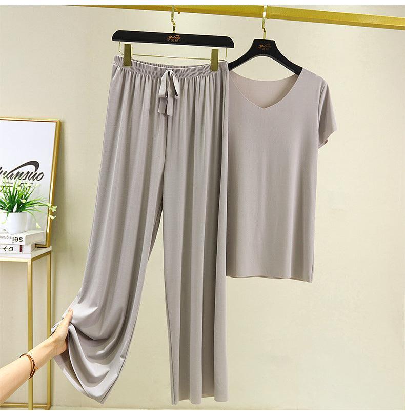 Ensemble Deux Pièces Femme T-shirt et Pantalon Style Décontracté Confort Été Tendance