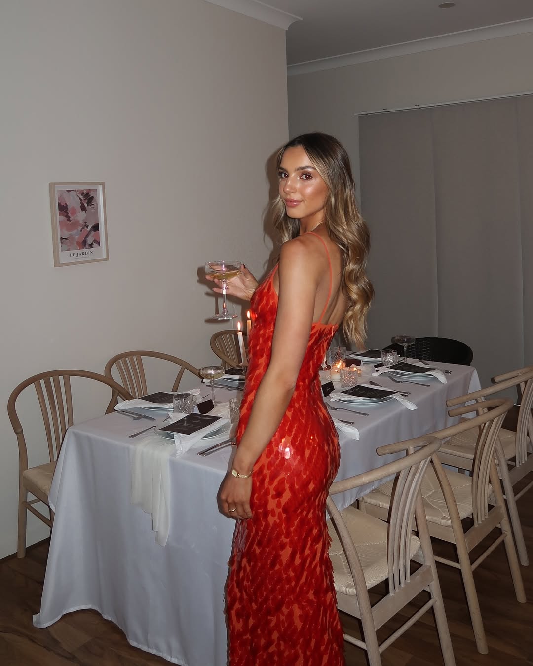Robe Longue de Soirée à Décolleté en V