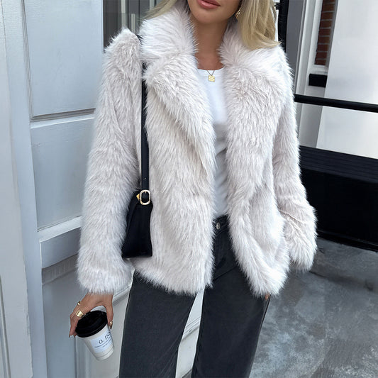 Manteau Long Femme – Fausse Fourrure Douce & Chic