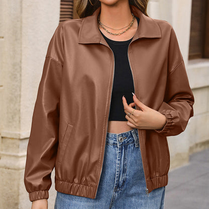 Veste en Simili Cuir Élégante