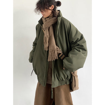 Manteau Matelassé à Rayures – Chic Rétro & Confortable