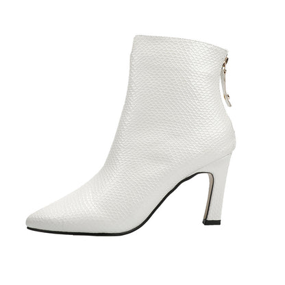 Bottines Martin Femme – Talon Stiletto et Motif Serpent