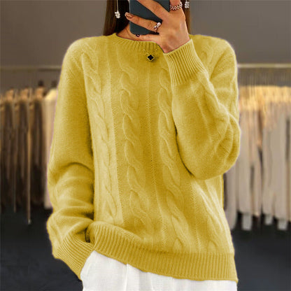 Retro Cable-knit Sweater – Chic & Confort