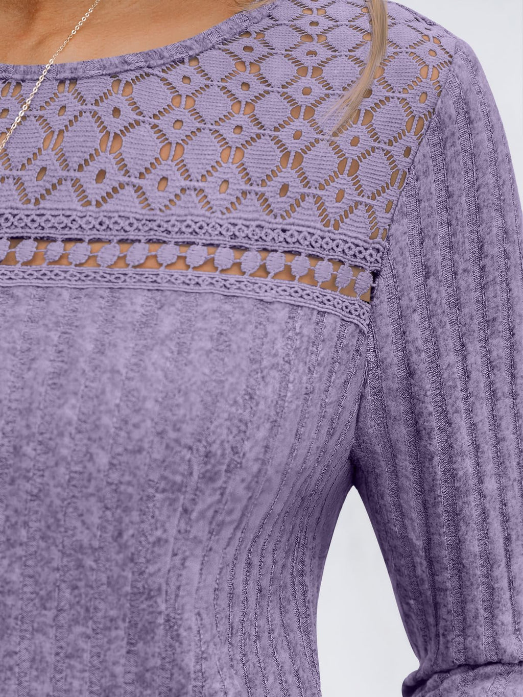 Blusa de Otoño Elegante con Detalles de Encaje para Mujeres – Autumn Lace