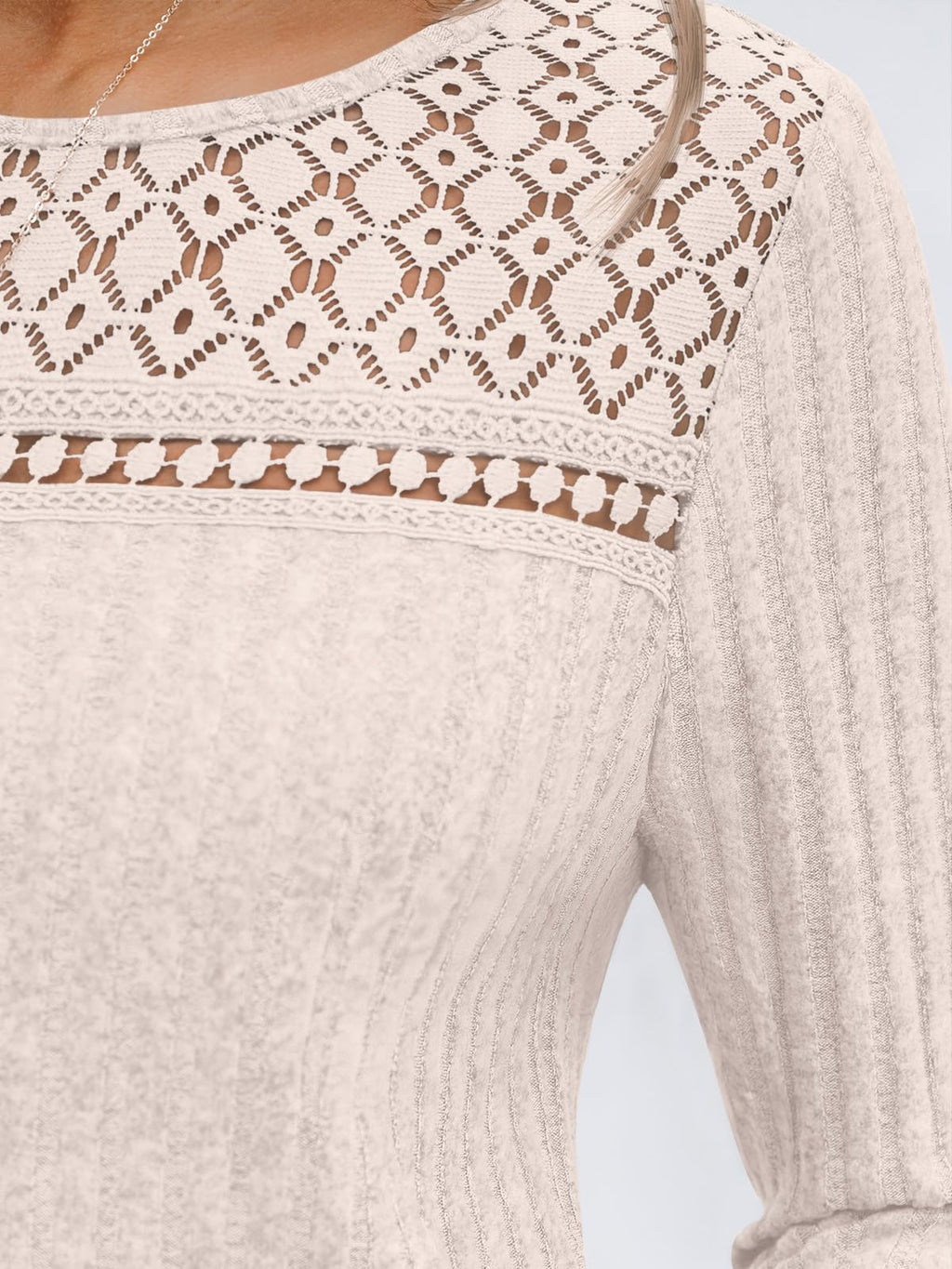 Blusa de Otoño Elegante con Detalles de Encaje para Mujeres – Autumn Lace