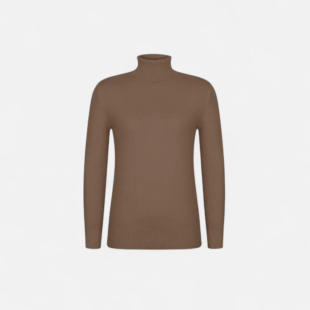 Maglione Donna Collo Alto in Maglia Calda – Taglio Comodo Invernale