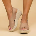 Comfortable Wedge Sandals for Women with Crossed Straps