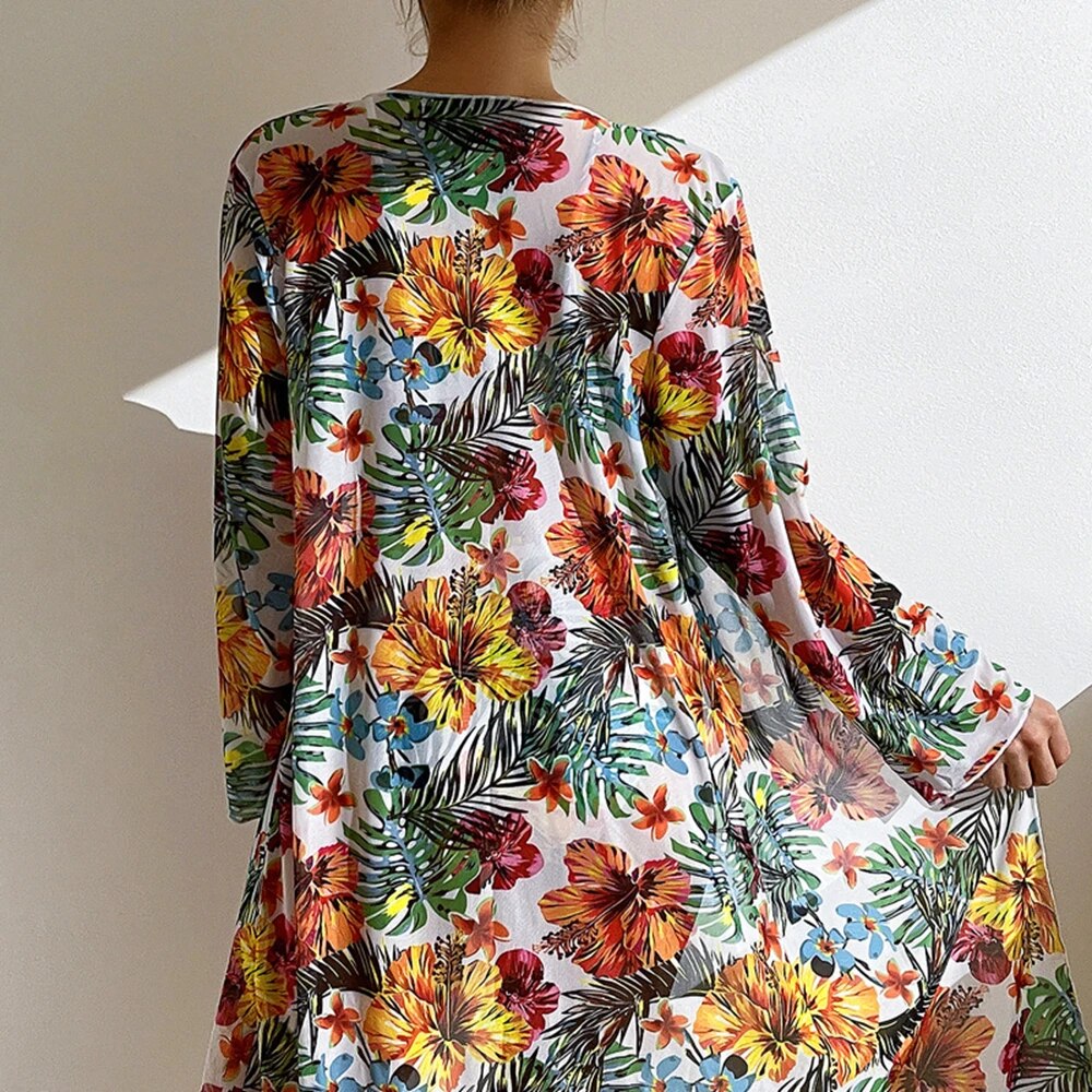 Women's 3-Piece Bikini Set Tropical Print Nylon Spandex Padded Beach Vacation – Gabriela