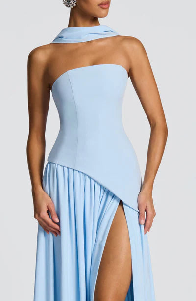 Elegant Long Sleeveless Evening Dress – Mya Model