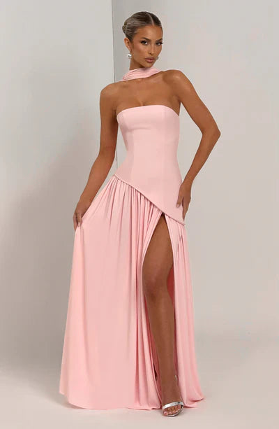 Elegant Long Sleeveless Evening Dress – Mya Model