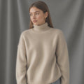 Women's Oversized Turtleneck Sweater in Cashmere – Soft, Warm & Elegant