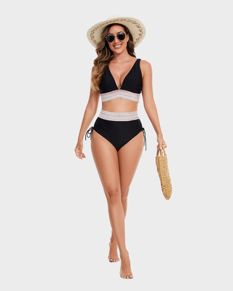 Bikini Femme Sculptant Taille Haute